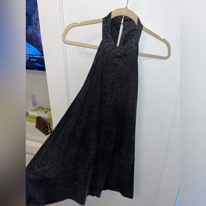 Free people black denim dress